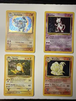 1999 Pokemon TCG Base Set | Lot of 4 Vintage Holo Cards Including 1st edition - Image 1