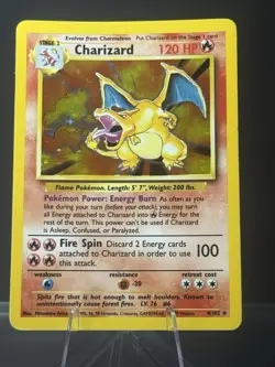 🔥CHARIZARD - THE HOLY GRAIL!🔥4/102 Holo Base Set Unlimited Rare Pokemon Card - Image 1