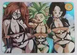 Android #21 KEFLA + Videl DRAGON BALL Silver Anime ACG Waifu Holo Card - Image 1