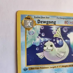 Dewgong 25/102 1st Edition Shadowless Base Set Pokemon Card TCG MP - Image 4
