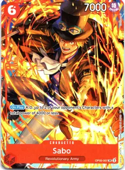 Sabo (Illustration Box Vol.5) SR One Piece Promotion Cards OP05-007 NM-1 - Image 1