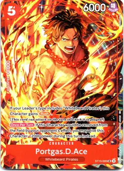 Portgas.D.Ace (Illustration Box Vol.5) SR One Piece Promotion Cards ST15-005-1 - Image 1