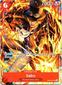 Sabo (Illustration Box Vol.5) SR One Piece Promotion Cards OP05-007 NM-2 - Image 1