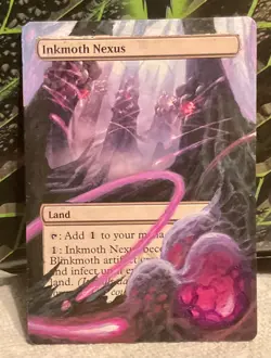 Custom Hand Painted Magic the Gathering Altered Card Inkmoth Nexus Full Art - Image 1