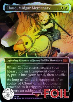 MTG Cloud, Midgar Mercenary (Chocobo Track) | NM Foil | Final Fantasy {FIN} - Image 1