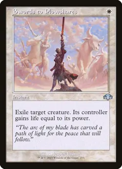 1x Swords to Plowshares - Retro Frame NM Eng MTG - Dominaria Remastered - Image 1