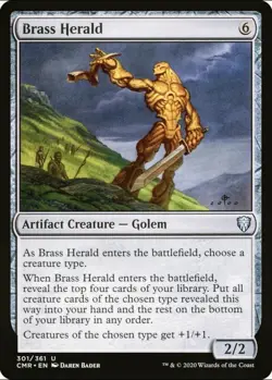 X 1 Brass Herald NM Commander Legends 301 Magic The Gathering - Image 1