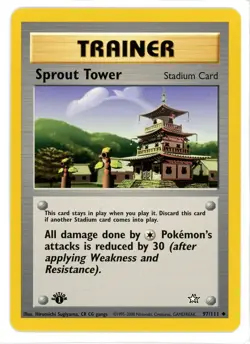 Sprout Tower 97/111 1st Edition Neo Genesis Pokemon Card - Image 1