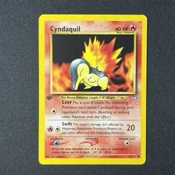 Cyndaquil 56/111 1st Edition Neo Genesis Pokemon Card - Image 2