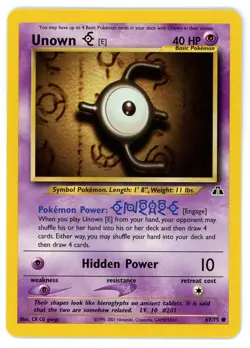 Unown E 67/75 Neo Discovery Unlimited Pokemon Card - Image 1