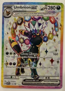 Pokemon TCG Umbreon ex 176 & Espeon ex 175 Prismatic Evolutions Promo Pair - NM - Image 2