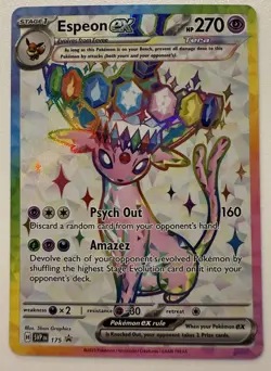 Pokemon TCG Umbreon ex 176 & Espeon ex 175 Prismatic Evolutions Promo Pair - NM - Image 4
