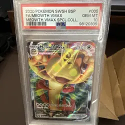 Pokemon TCG Meowth Vmax 2020 SWSH SPCL COLL BSP #005 PSA 10 Gem Mint - Image 4