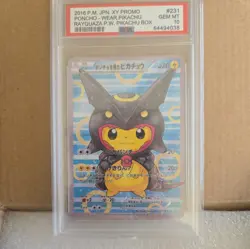 PONCHO-WEAR PIKACHU 2016 POKEMON JP XY PROMO P.W. 231/XY-P PSA 10 - Image 1