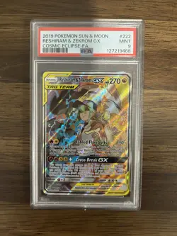 Pokemon TCG 2019 Pokemon Sun & Moon 222/236 Full Art Unified Minds PSA 9 Mint - Image 1