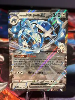 2025 POKEMON DRI EN-DESTINED RIVALS 145 STEVEN'S METAGROSS EX NM/M - Image 1