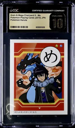 Pokemon Karuta 2015 Alain & Mega Charizard Y CGC Pristine 10 POP1! - Image 1