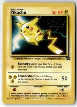 Pikachu ⭐ 4 Promo Wizards Black Star Promos 1999 Pokemon LP - Image 1
