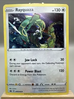 Pokemon Rayquaza SWSH029 Holo Rare Black Star Promo Crown Zenith - Image 1
