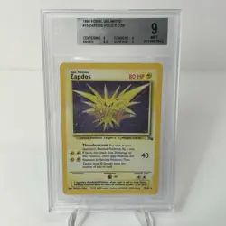 1999 Pokemon TCG Fossil Unlimited #15/62 Zapdos Holo R BGS 9 Sub Grades - Image 1