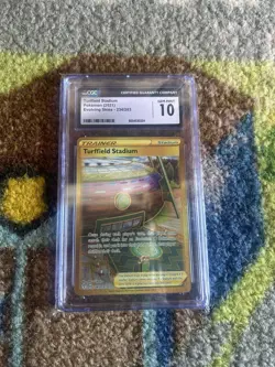 Gold Turffield Stadium Pokemon 2021 Evolving Skies 234/203 CGC 10 GEM MINT SLAB - Image 1