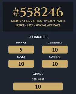 ACE 10 Morty's Conviction SAR 097/071 Pokemon Wild force SV5k J - Image 3