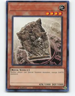 Barrier Statue of the Drought #MAGO-EN115 Rare ERROR MISSING NAMEPLATE FOIL - Image 1