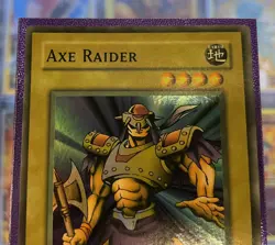 Yugioh Axe Raider TP1-002 Tournament Pack 1 Faded Misprint Error LP/NM - Image 2