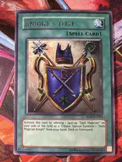 Yugioh! Dark Magician Knight ROD-EN001 & Knight’s Title ROD- EN002 - Promo NM - Image 3