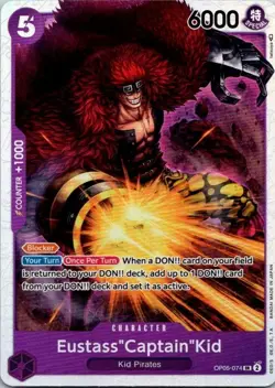 One Piece TCG Eustass"Captain"Kid OP05-074 Super Rare Awakening of the New Era - Image 1