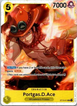 One Piece The Three Brothers Portgas.D.Ace SR ST13-011 English Foil NM - Image 1