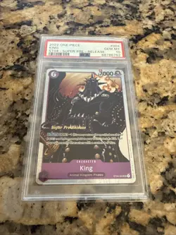 2022 ONE PIECE SUPER PRE-RELEASE ST04-ANIMAL KINGDOM PIRATES #004 KING PSA 10 - Image 1