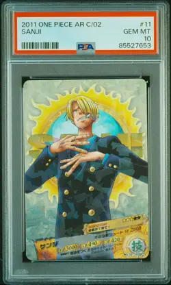 PSA 10 2011 CARDDASS ONE PIECE AR CARDDASS 02 SANJI POP 4 - Image 1