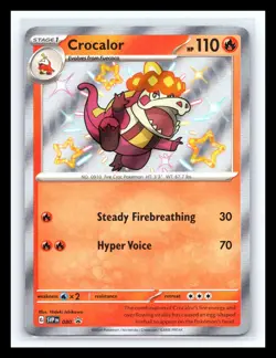 💥 Crocalor - SVP 080 - Baby Shiny - Black Star Promo Holo - Pokemon Card TCG - Image 1