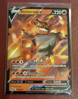 Pokemon Card Sword & Shield Champions Path Incineroar V 008/073 Rare Holo - Image 1