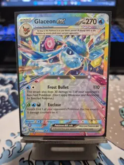 Pokemon TCG S&V Prismatic Evolutions Glaceon EX Card 026/131 Double Rare - Image 1