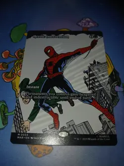 Heroic Intervention 0034 Borderless Spider Man MTG Magic The Gathering Card - Image 1