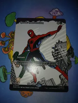 Heroic Intervention 0034 Borderless Spider Man MTG Magic The Gathering Card - Image 2