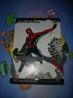 Heroic Intervention 0034 Borderless Spider Man MTG Magic The Gathering Card - Image 3