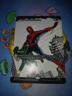 Heroic Intervention 0034 Borderless Spider Man MTG Magic The Gathering Card - Image 5
