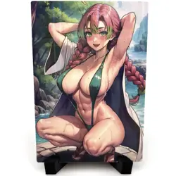 Demon Slayer Mitsuri Kanroji Sexy Anime Girl Goddess Story Holographic Art Card - Image 3