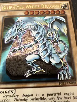 Vintage 1996 Yugioh PGL2-EN080 Blue-Eyes White Dragon Holo Card 1st Edition #2 - Image 2