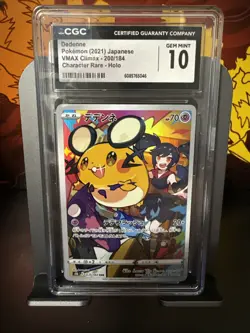 CGC Gem Mint 10 Dedenne 200/184 CHR Art Rare VMAX Climax s8b Pokemon Card - Image 1