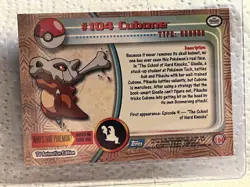 2000 Pokemon TV Animation Edition - Holo Foil card 104 Cubone - Image 2