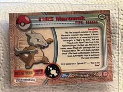 2000 Pokemon TV Animation Edition - Holo Foil card 105 Marowak - Image 2