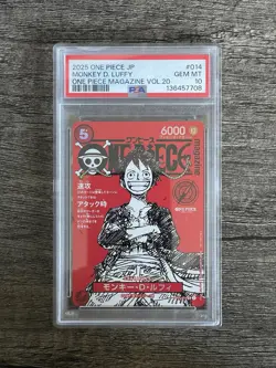 2025 One Piece Magazine Vol.20 Promo Monkey D Luffy Japanese card PSA10 - Image 1