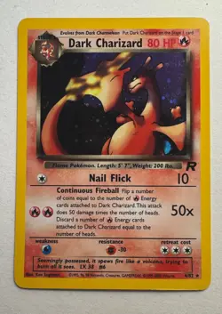 Dark Charizard Holo Rare 4/82, 1999-2000, Pokemon Card - Image 1