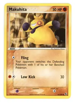 Makuhita 57/109 EX Ruby & Sapphire Pokemon Card Theme Deck Variant - Image 1