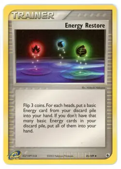 Energy Restore 81/109 EX Ruby & Sapphire Pokemon Card - Image 1