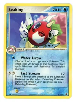Seaking 21/109 EX Ruby & Sapphire Pokemon Card Theme Deck Variant - Image 1